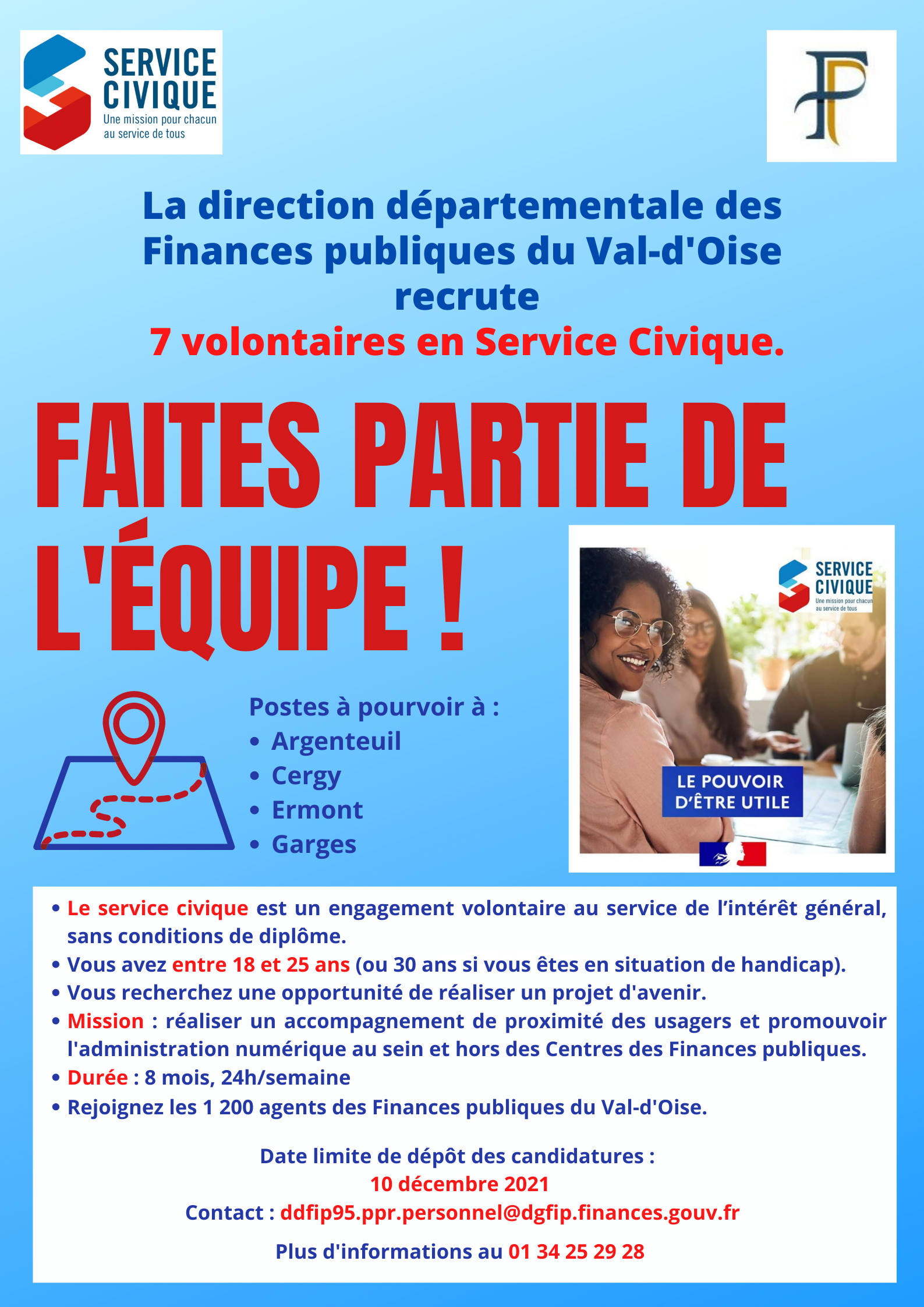 Affiche recrutement Service civique V2