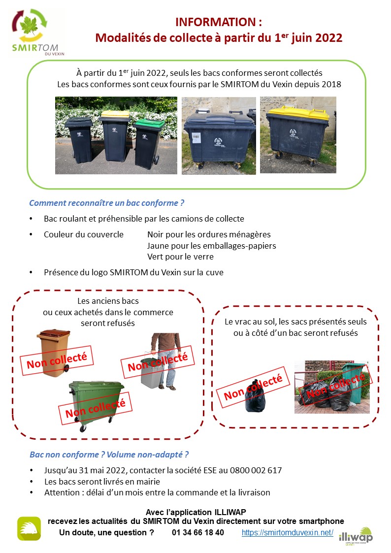 SdV 1er juin 2022 Bacs conformes obligatoires